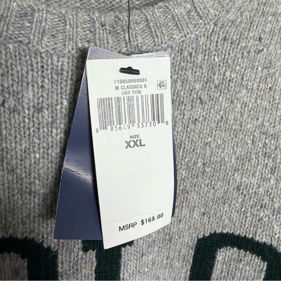 NWT Polo Ralph Lauren Speckled Crewneck Wool Blend Men's Size XXL Preppy Logo - Picture 5 of 7